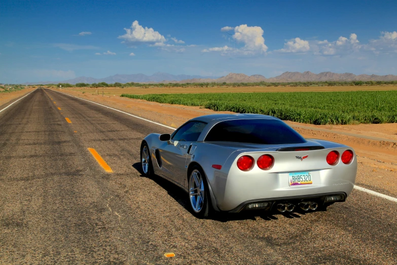 a car sitting on the side of the road