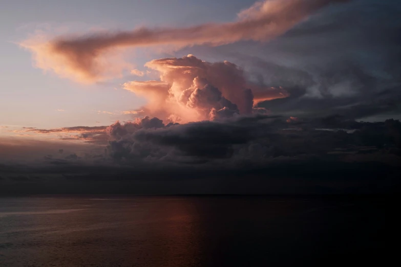 this is a po of some clouds on the ocean