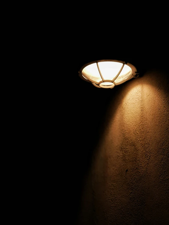 light fixture at night in dimly lit area