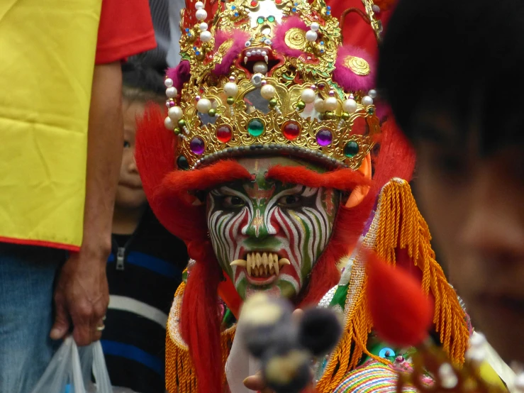 a man with a fake gun and mask