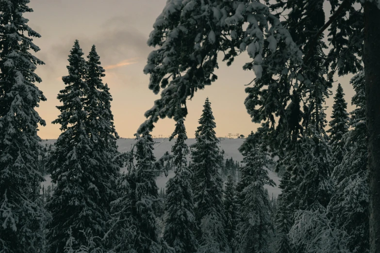 the sky in a cloud is lit with snow as a lone skiier is seen