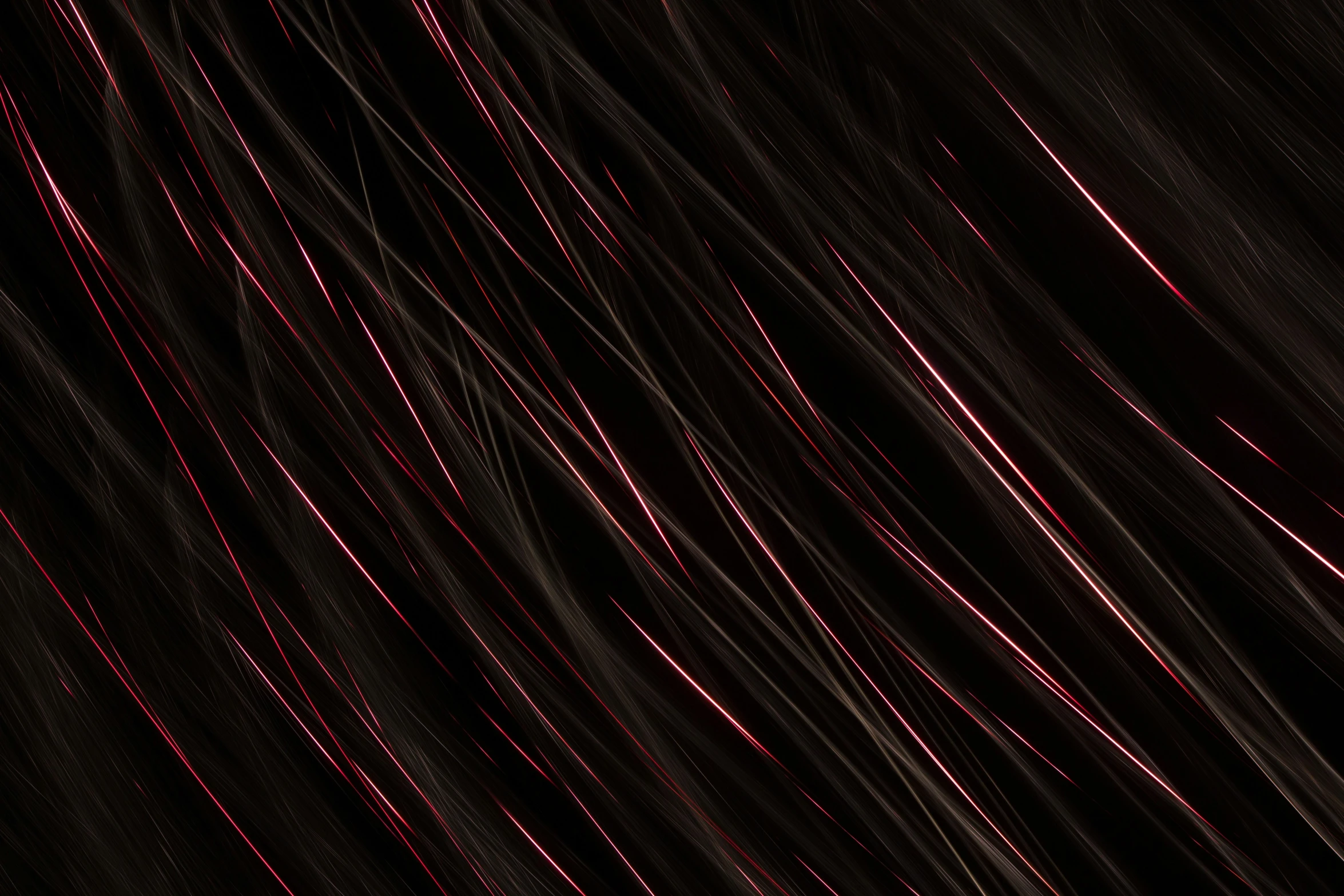 a black background has long lines and red stripes