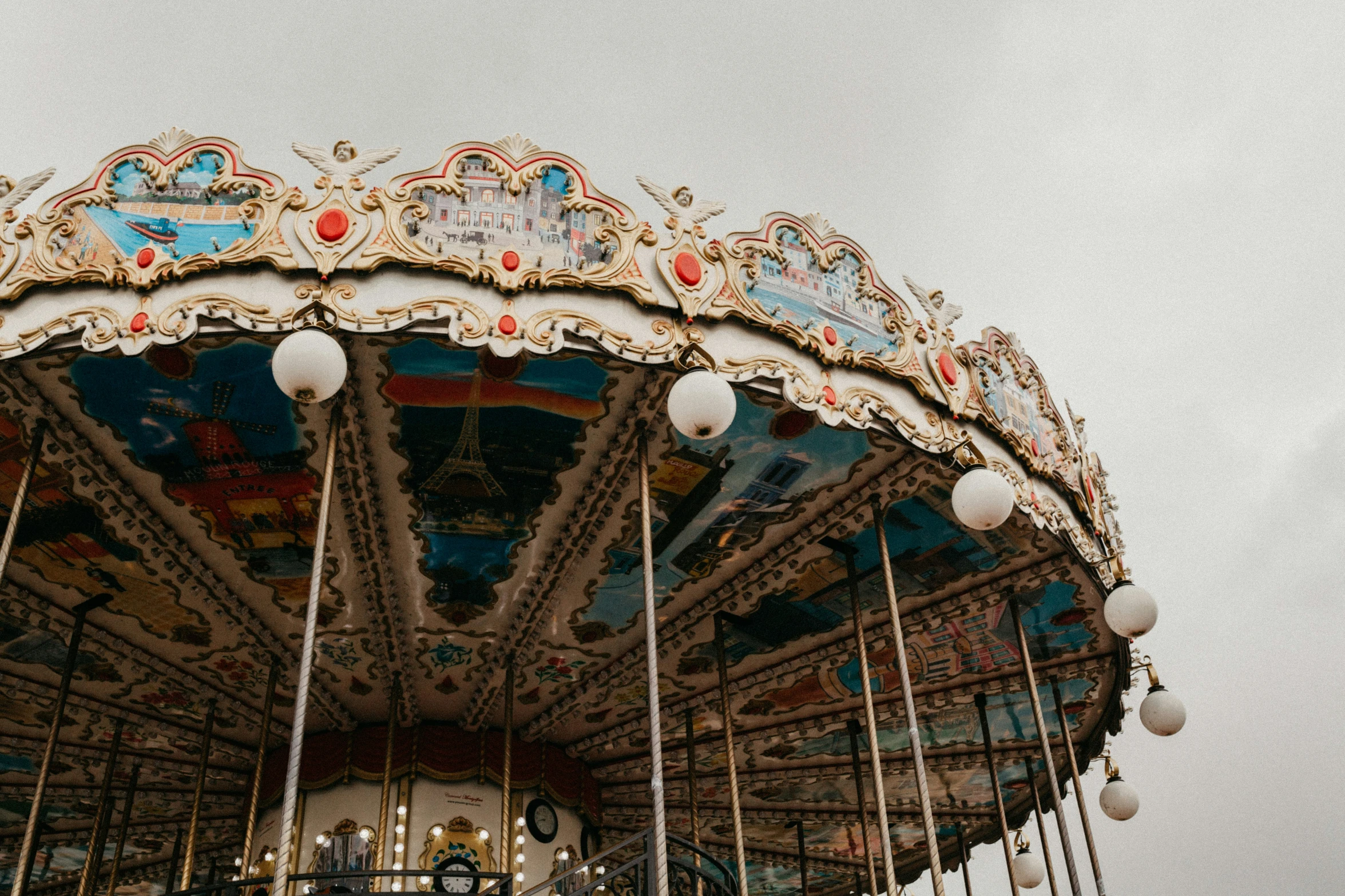 a carousel that is standing in the air