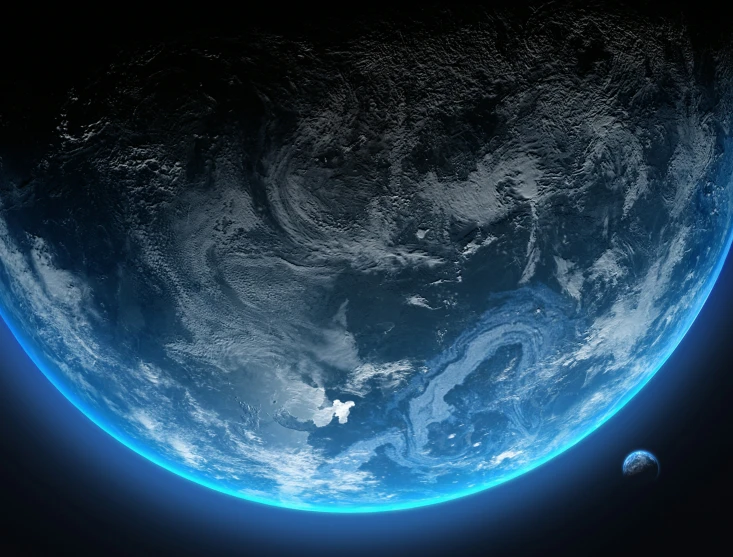 a close up image of earth as it appears to be seen from space