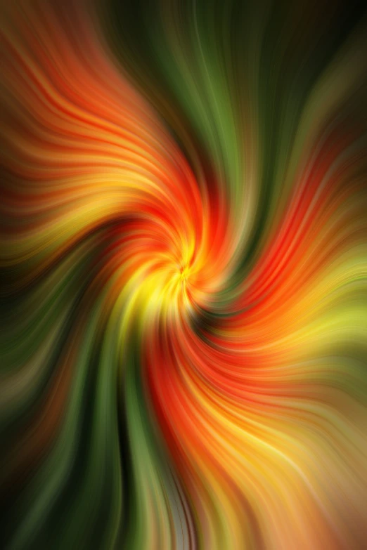 a fras of red and green with yellow swirl