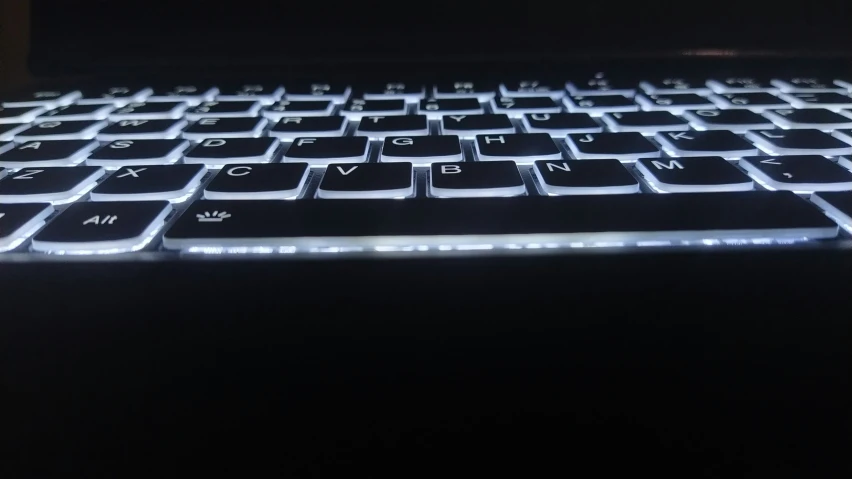 the top side of a computer keyboard lit up