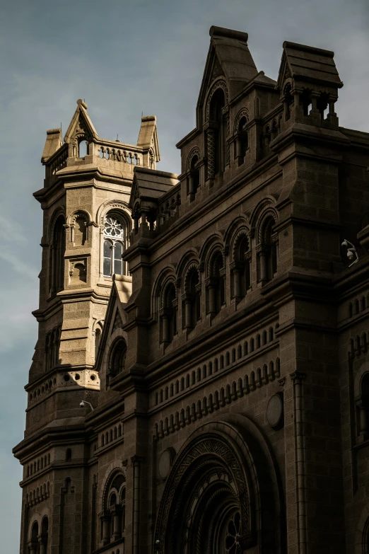 an old brick building with a clock tower