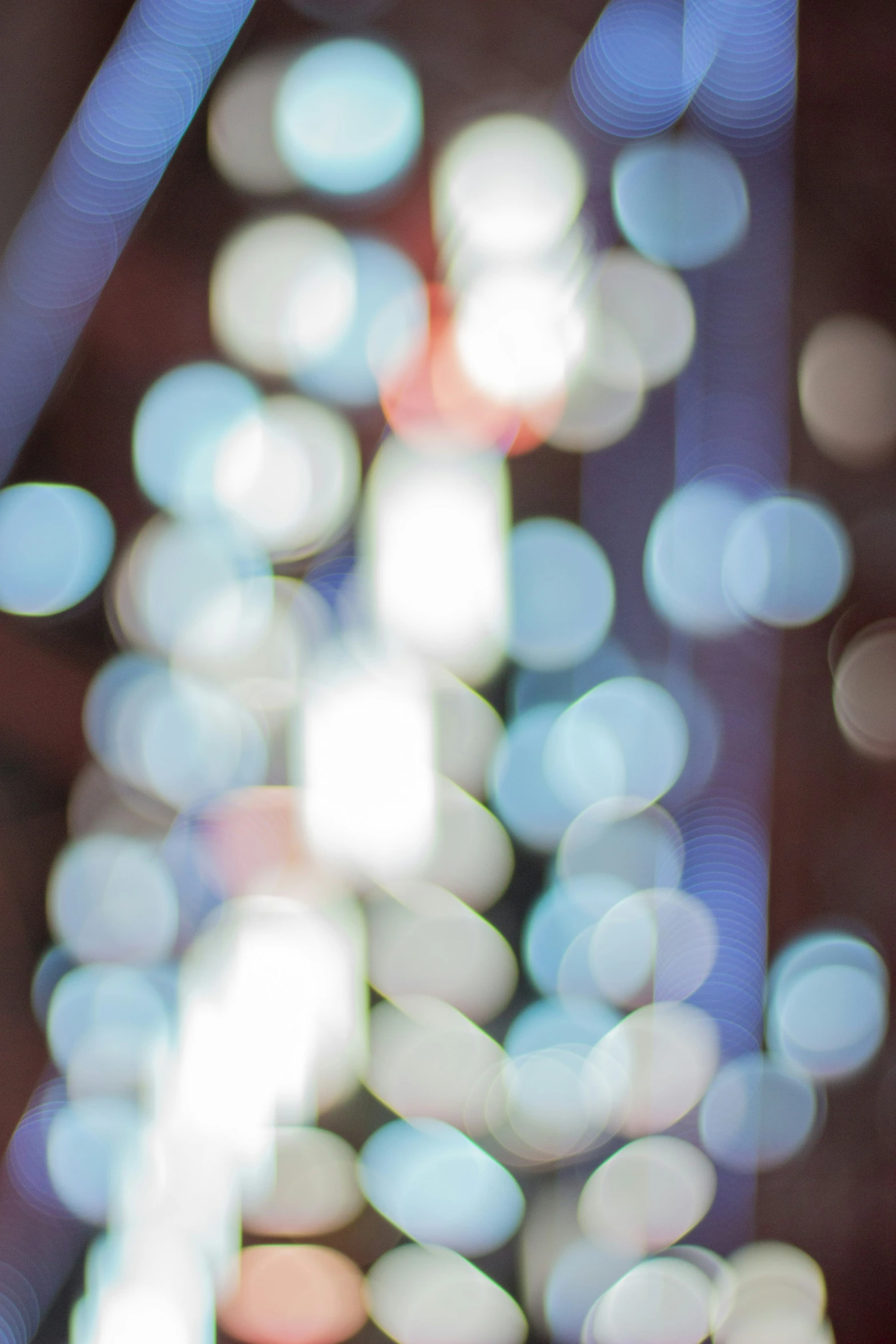 a long exposure of an illuminated roadway is seen in this image