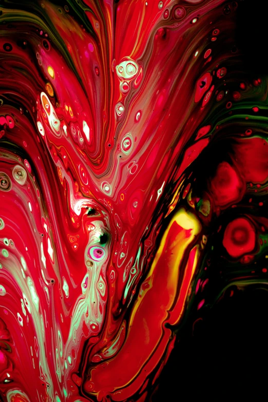 the fluid substance is being made into a digital painting