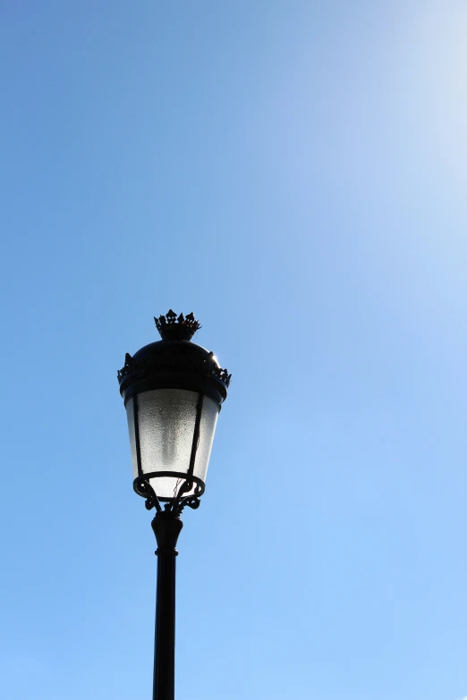 street light in an area with sky as background