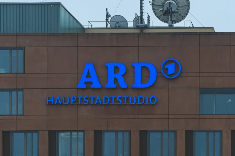 an architecturally designed building with the word ard on it