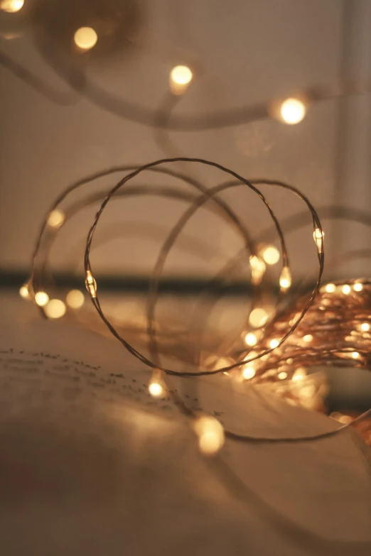 lights in circles on top of a table