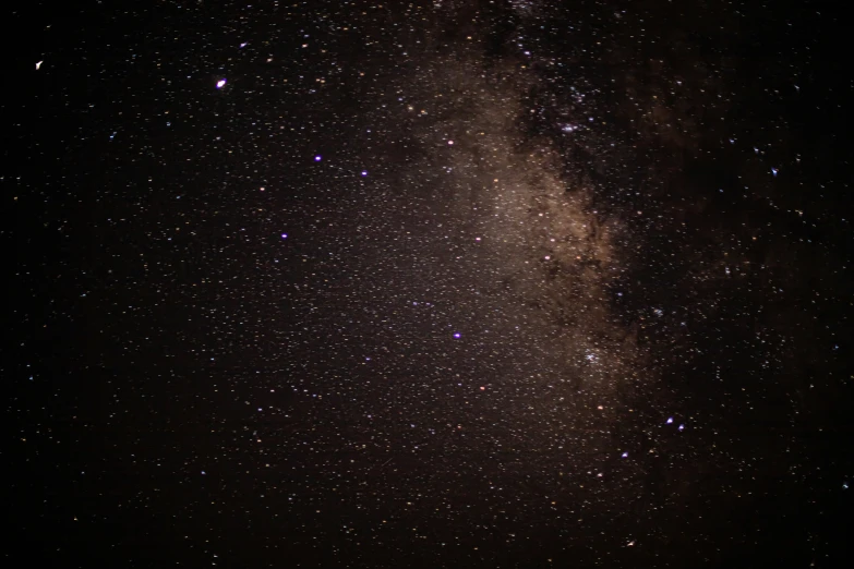 the night sky shows a lot of stars