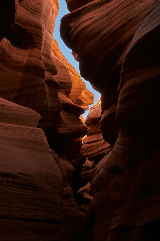 some rocks a small canyon and blue sky