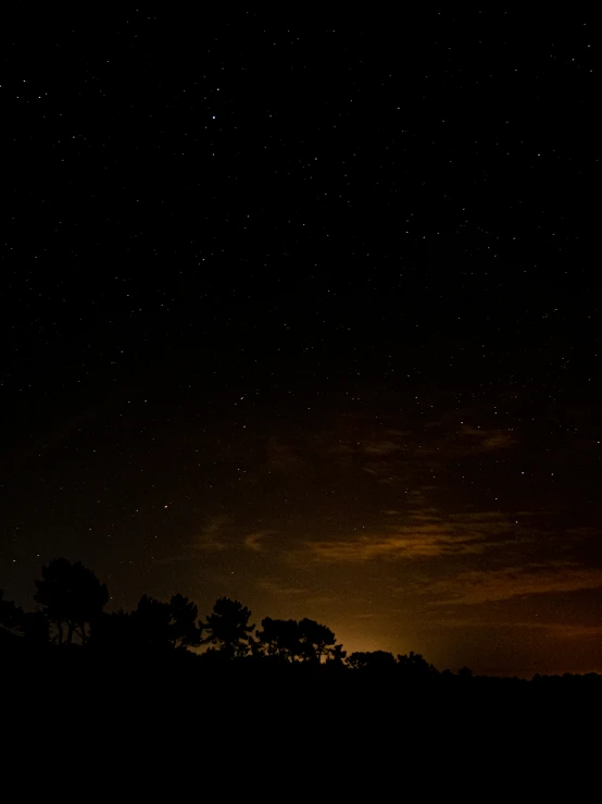 a nighttime sky, with the stars moving about