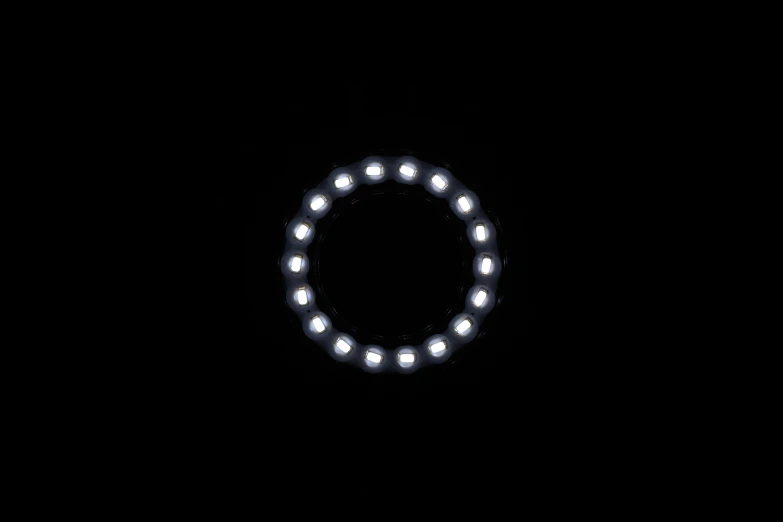 the circular light shows up well against the black background