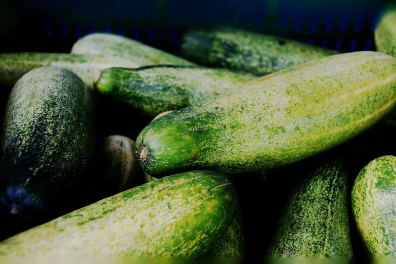 a large pile of green fruit next to each other