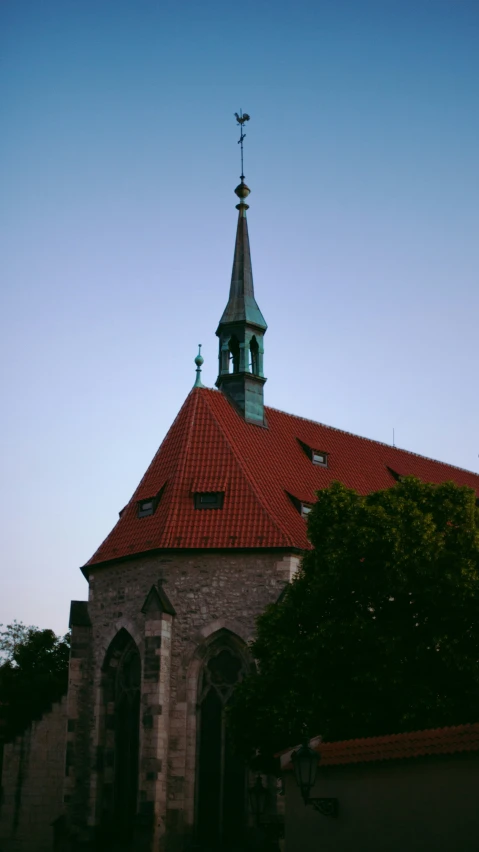 a church with two towers and a steeple