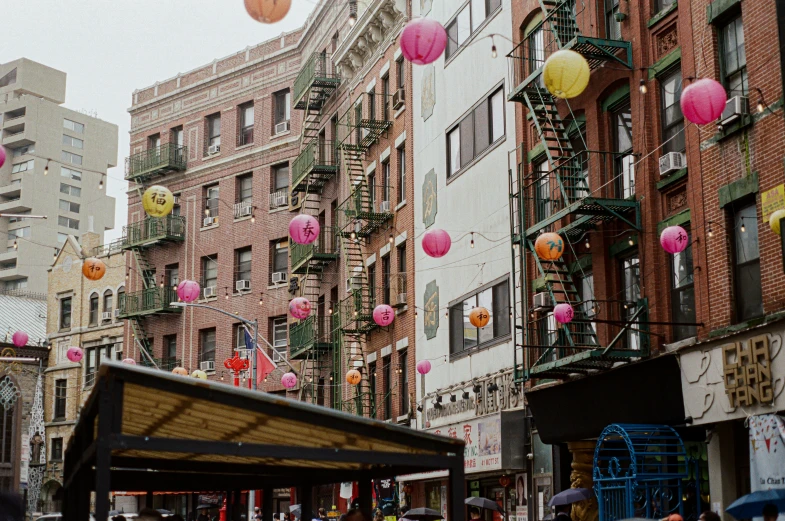 many people walk around on the streets in the city