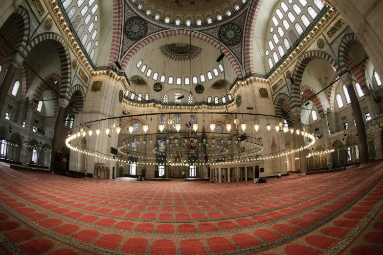 inside an old large and ornate looking building