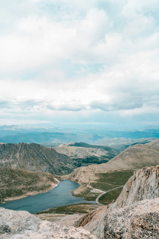 a body of water that is surrounded by hills