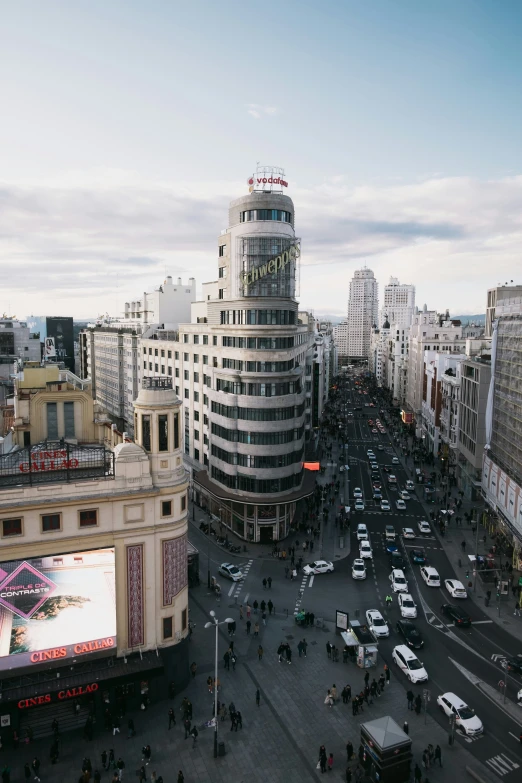 this is an image of a city street from above