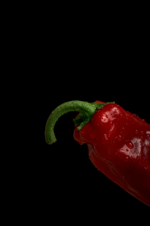 a red bell pepper is still in the picture