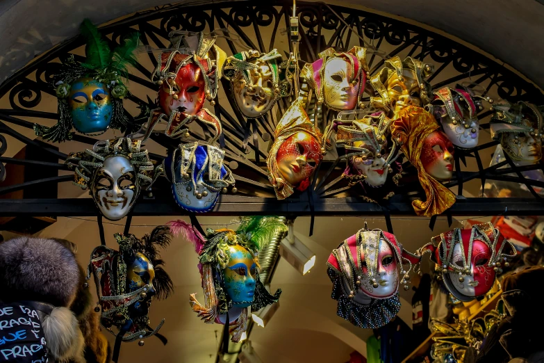 masks are for sale in a shop window