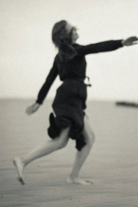 a black and white po of a person in mid - air