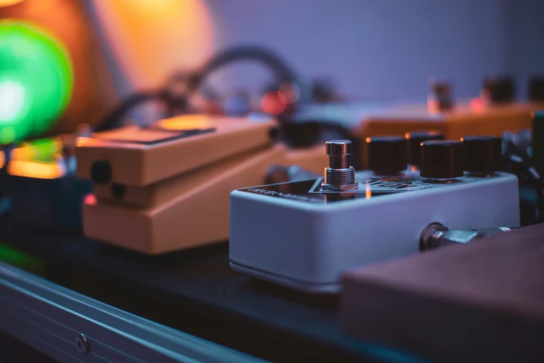 two vintage and modern electronics in close up