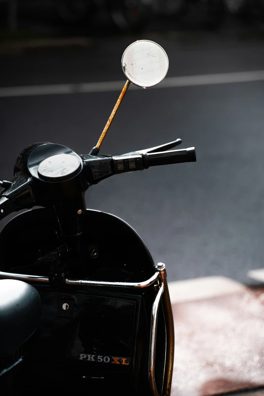 a close up of the windshield on a motorcycle