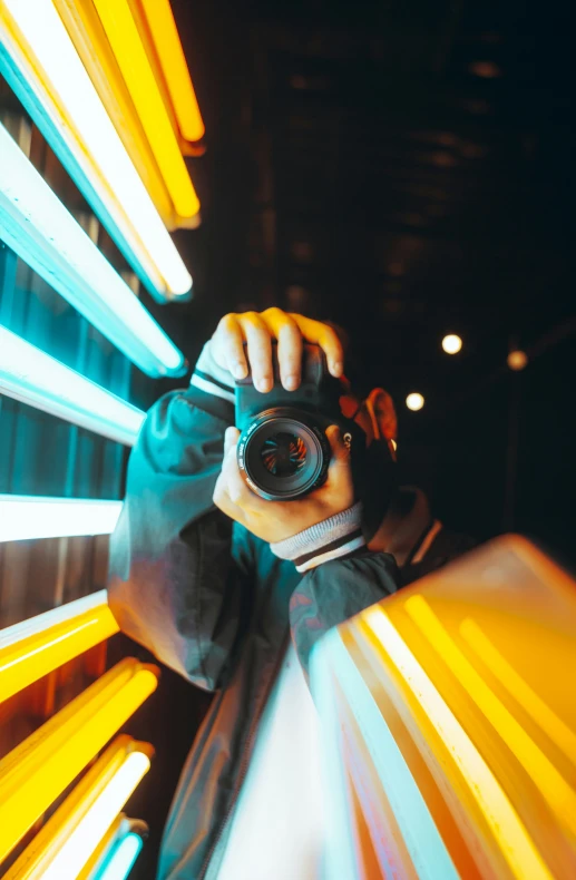 someone taking a po through the lens of a moving car