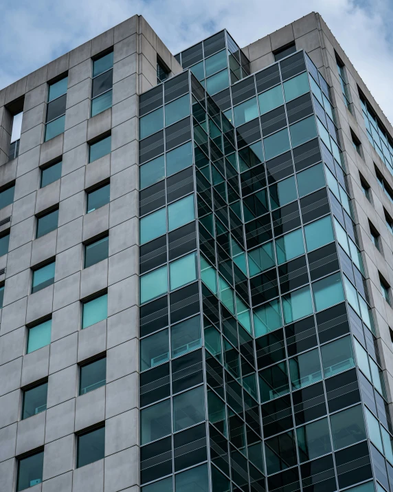 an interesting looking glass and stone building