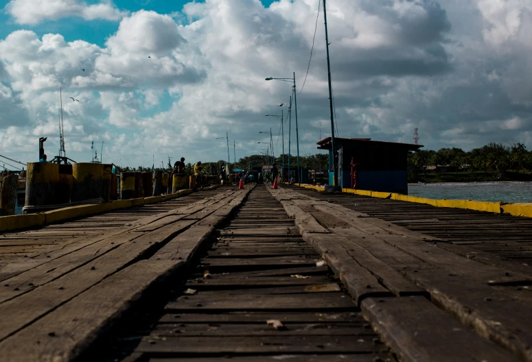 there is a train bridge that is open