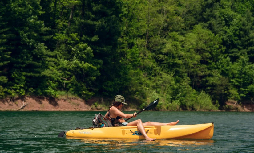 a person with a canoe in the water