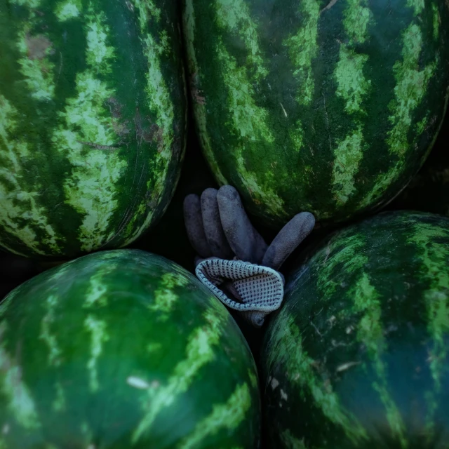 some watermelon sitting on top of each other