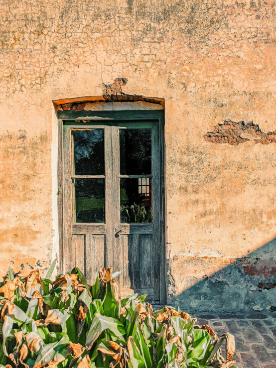 an open window in the side of a building