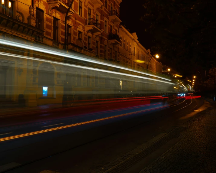 a night time picture of the city and traffic