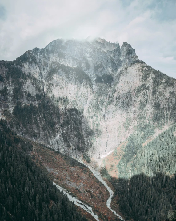 a couple of mountains with snow on them