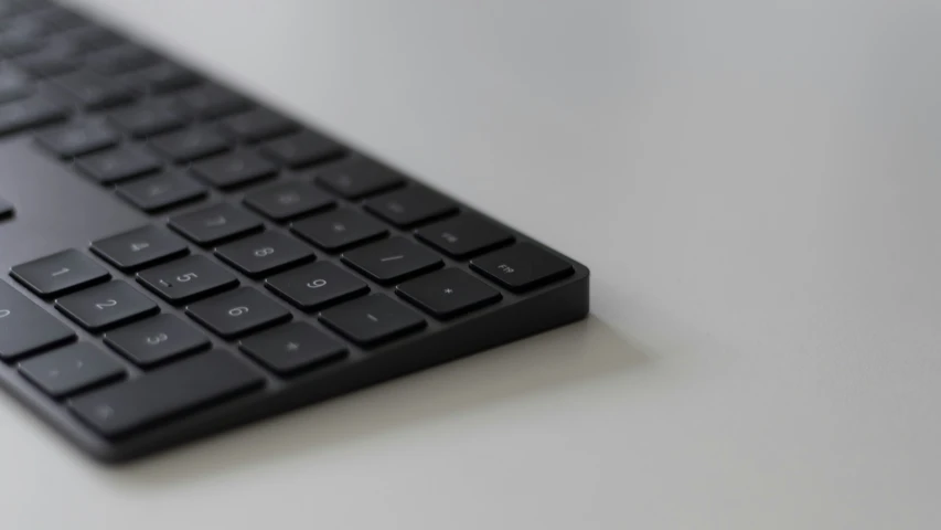 a closeup view of the keyboard on a table