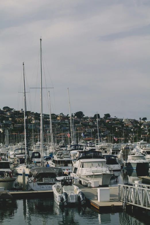 this po is of many boats docked in a harbor