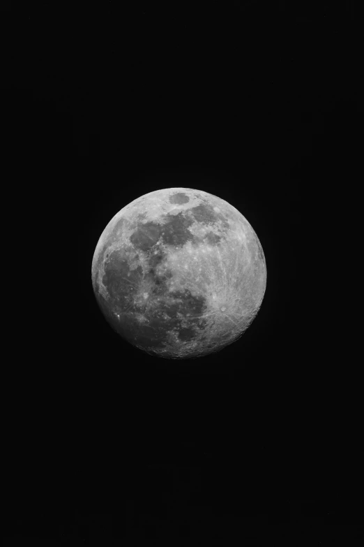 an image of the full moon in black and white