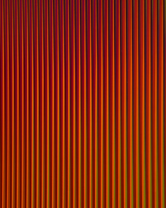 a wall made up with lots of orange lines