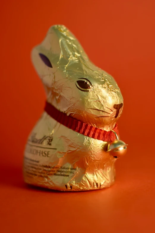 a foiled out bunny rabbit on a table