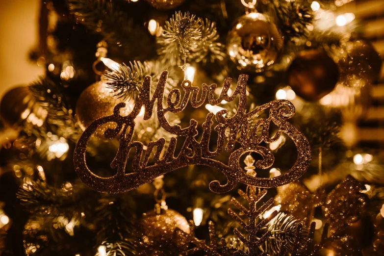 a close - up s of the ornaments on the christmas tree