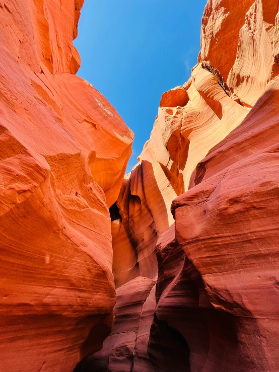 canyon landscape, called the slot - like area at ant's , in moab, utah