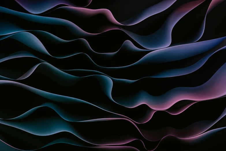 dark wavy design background with blue pink and black