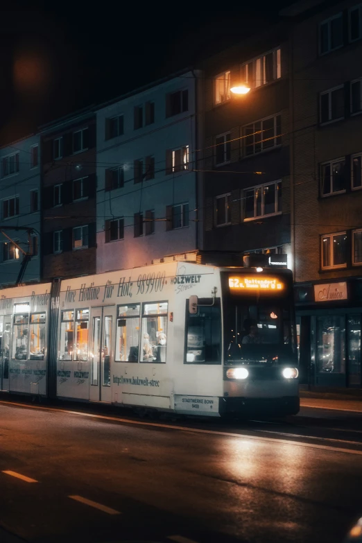 a street car on the road with no people