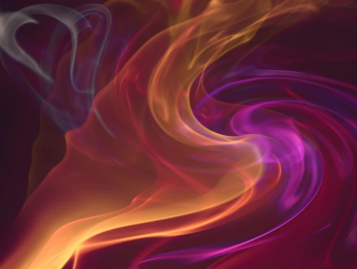 an abstract image of a red, purple, and yellow swirl