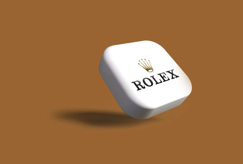 a dice with the word rolex on it